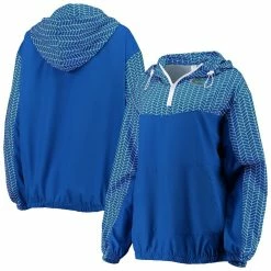 ZooZatz Women's Royal Florida Gators Chevron Swishy Quarter-Zip Hoodie Jacket