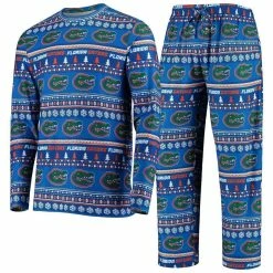 Concepts Sport Men's Royal Florida Gators Ugly Sweater Knit Long Sleeve Top And Pant Set
