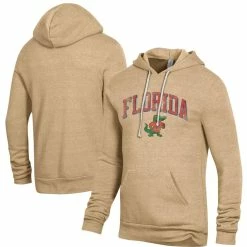 Alternative Apparel Men's Heathered Tan Florida Gators Challenger Tri-Blend Pullover Hoodie
