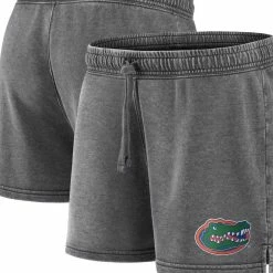 Fanatics Branded Women's Heathered Charcoal Florida Gators Retro French Terry Shorts