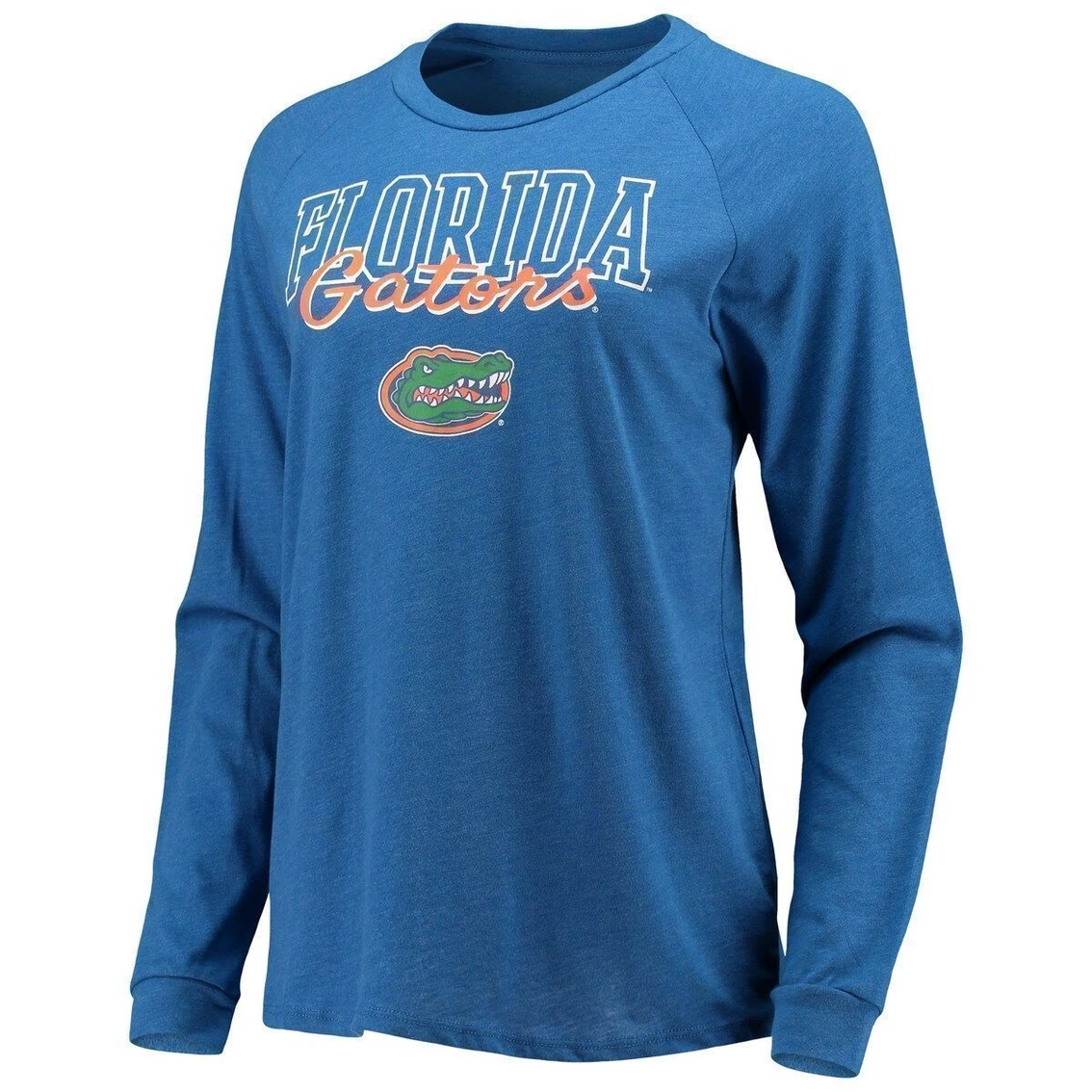 Women's Concepts Sport Royal/Gray Florida Gators Raglan Long Sleeve T-Shirt & Shorts Sleep Set - Image 3