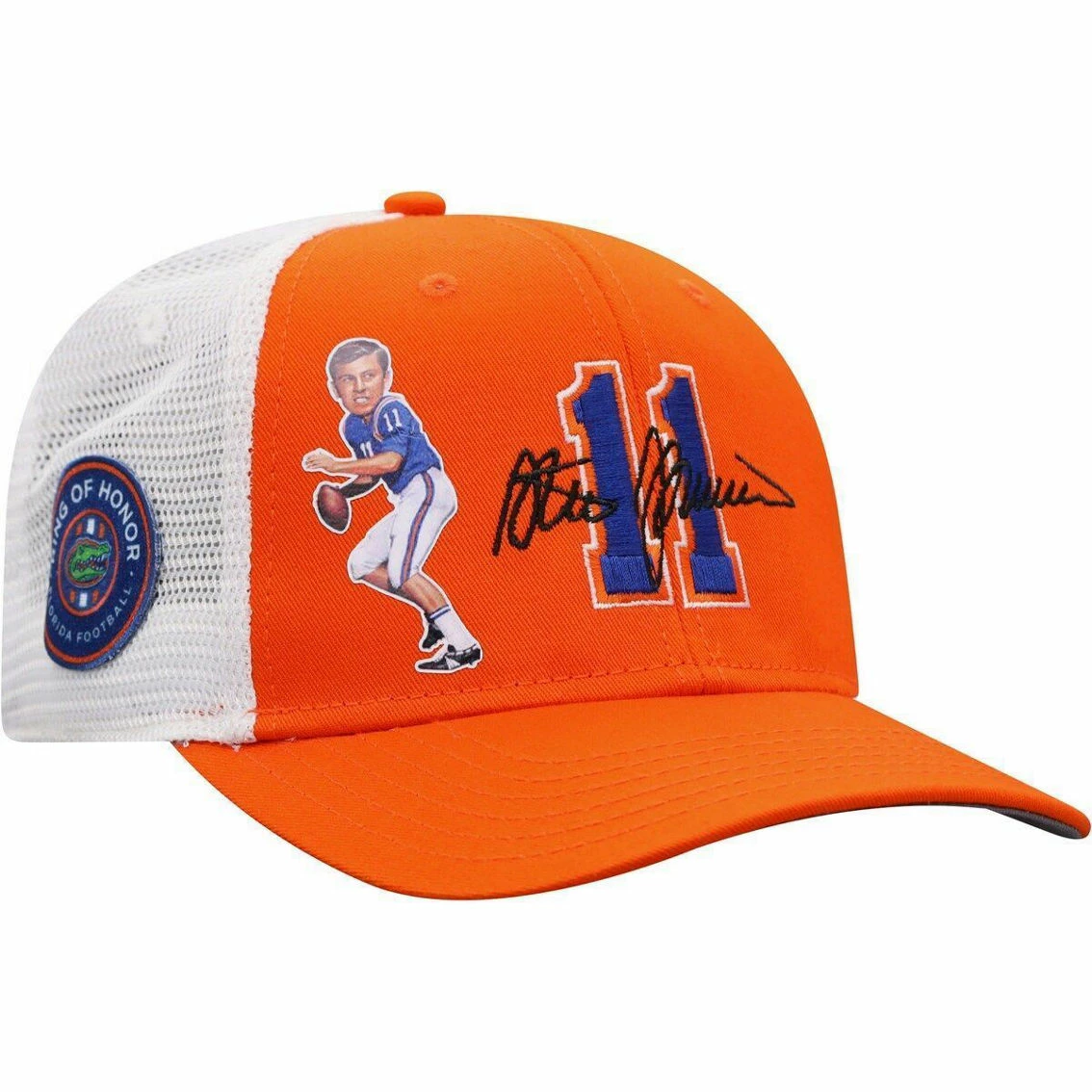Top Of The World Men's Steve Spurrier Orange/White Florida Gators Ring Of Honor Trucker Snapback Hat