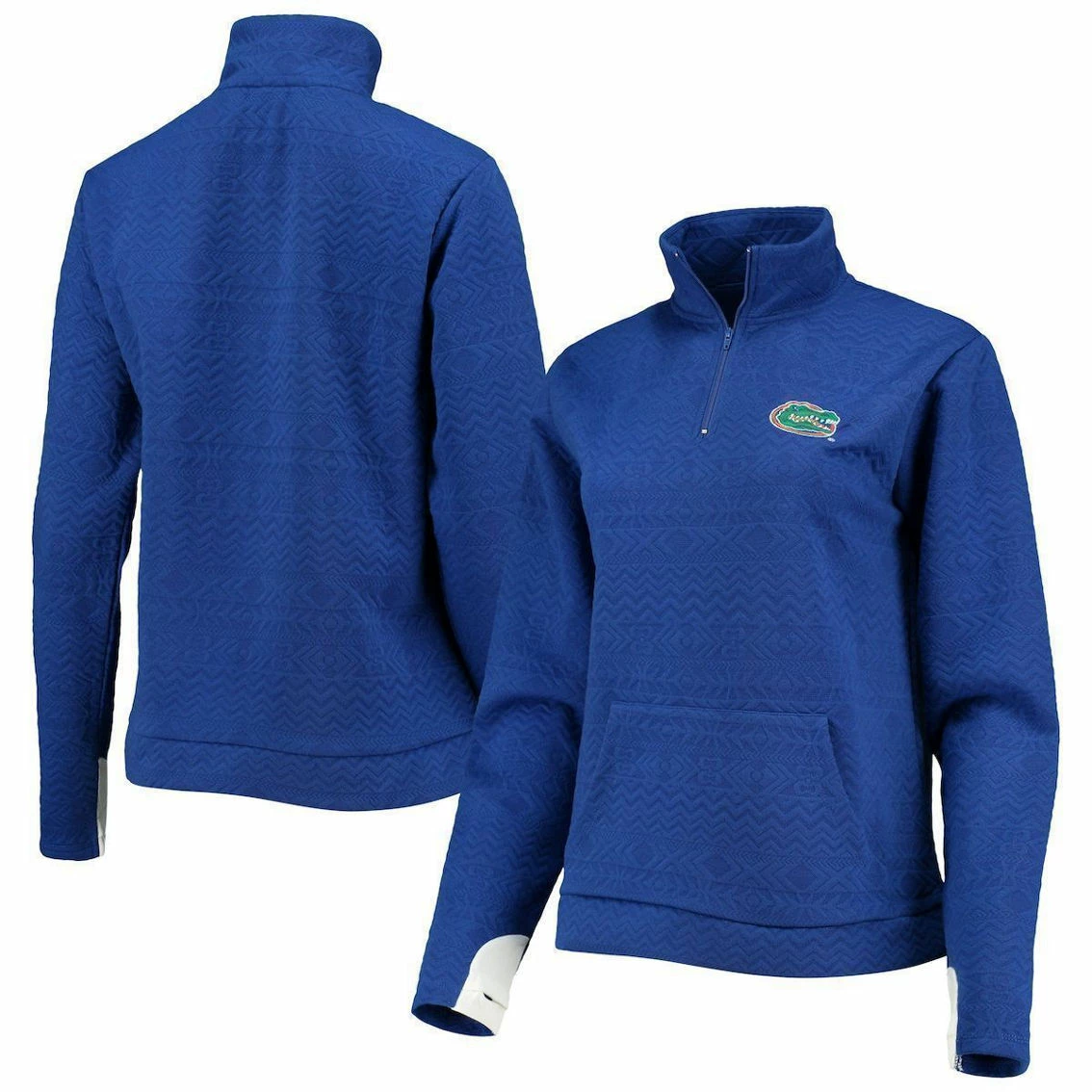 Gameday Couture Women's Royal Florida Gators Embossed Quarter-Zip Jacket
