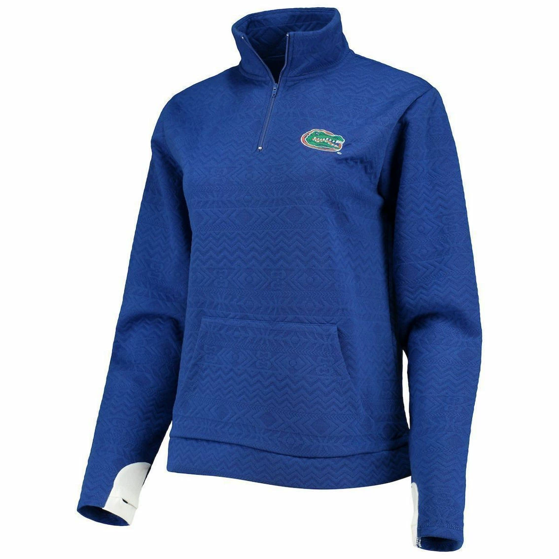 Gameday Couture Women's Royal Florida Gators Embossed Quarter-Zip Jacket - Image 3