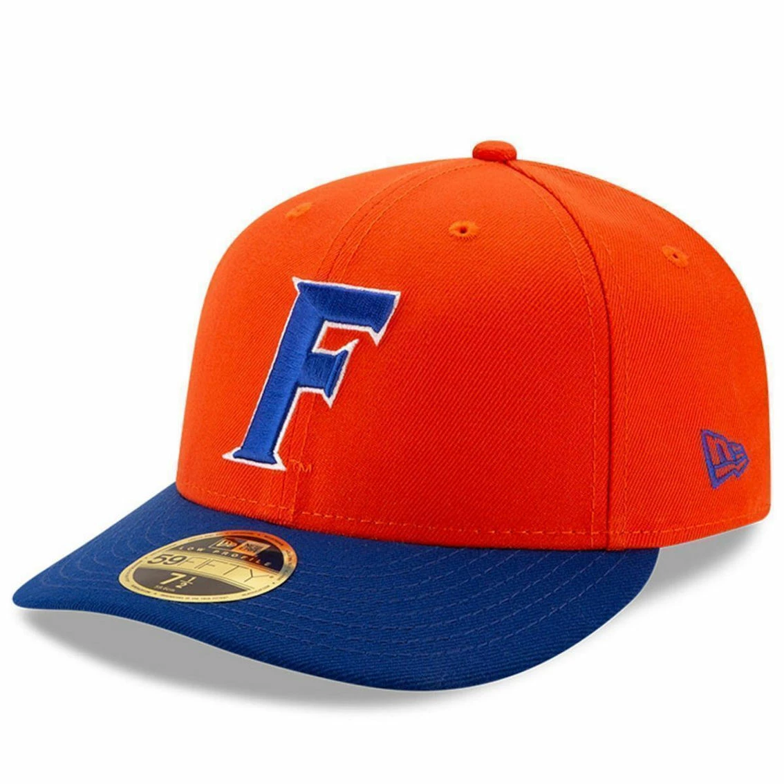 New Era Men's Orange/Royal Florida Gators Basic Low 59FIFTY Fitted Hat - Image 2