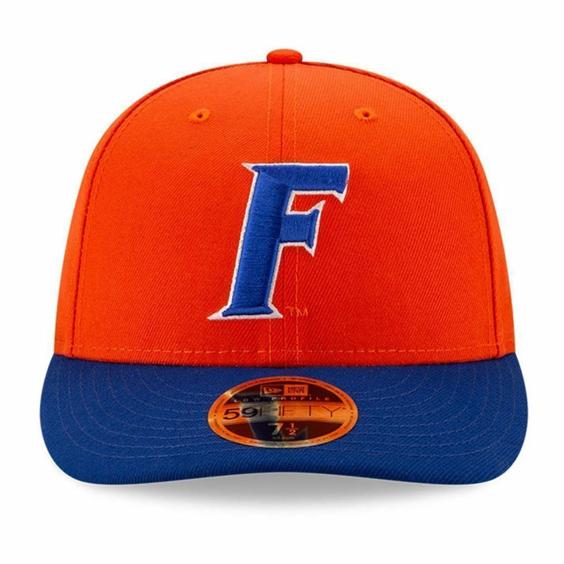 New Era Men's Orange/Royal Florida Gators Basic Low 59FIFTY Fitted Hat - Image 3