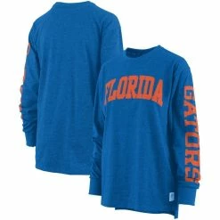 Pressbox Women's Royal Florida Gators Plus Size Two-Hit Canyon Long Sleeve T-Shirt