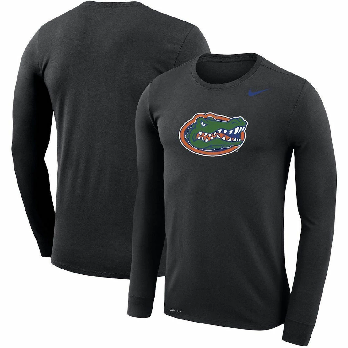 Nike Men's Black Florida Gators School Logo Legend Performance Long Sleeve T-Shirt - Image 2