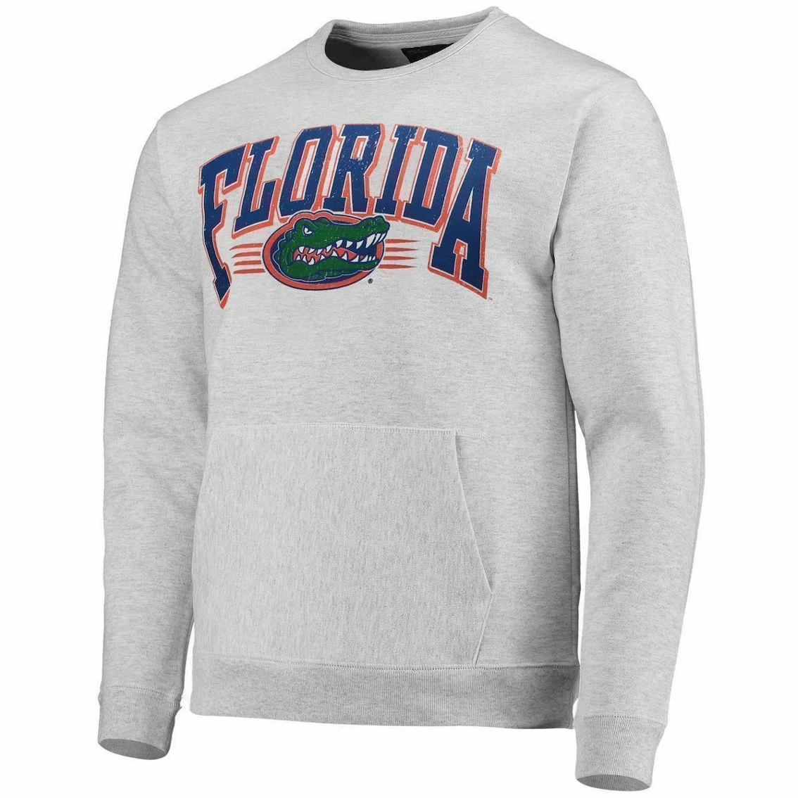 Men's League Collegiate Wear Heathered Gray Florida Gators Upperclassman Pocket Pullover Sweatshirt - Image 3