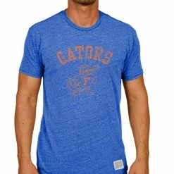 Original Retro Brand Men's Heather Royal Florida Gators Vintage Distressed Albert Tri-Blend T-Shirt