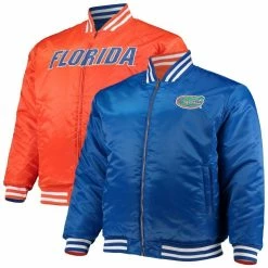 Profile Men's Royal/Orange Florida Gators Big & Tall Reversible Satin Full-Zip Jacket