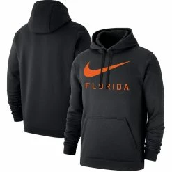 Nike Men's Black Florida Gators Big Swoosh Club Pullover Hoodie
