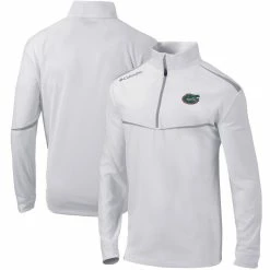 Columbia Golf Men's Columbia White Florida Gators Scorecard Quarter-Zip Jacket
