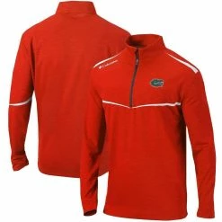 Columbia Golf Men's Orange Florida Gators Scorecard Quarter-Zip Jacket