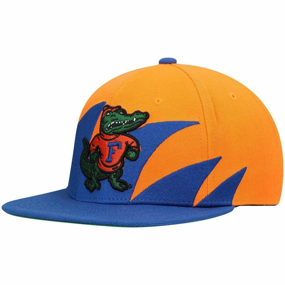Mitchell & Ness Men's Royal/Orange Florida Gators Sharktooth Snapback Hat - Image 2
