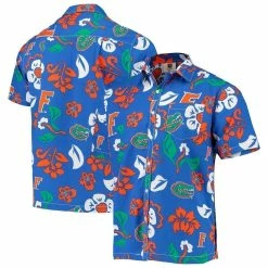 Wes & Willy Men's Royal Florida Gators Hawaiian Button-Up Shirt