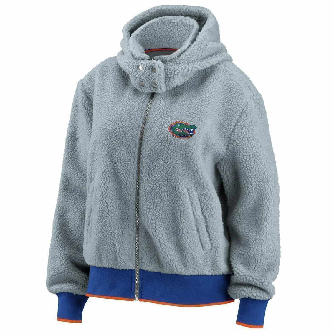 WEAR By Erin Andrews Women's Gray Florida Gators Sherpa Full-Zip Hoodie - Image 3