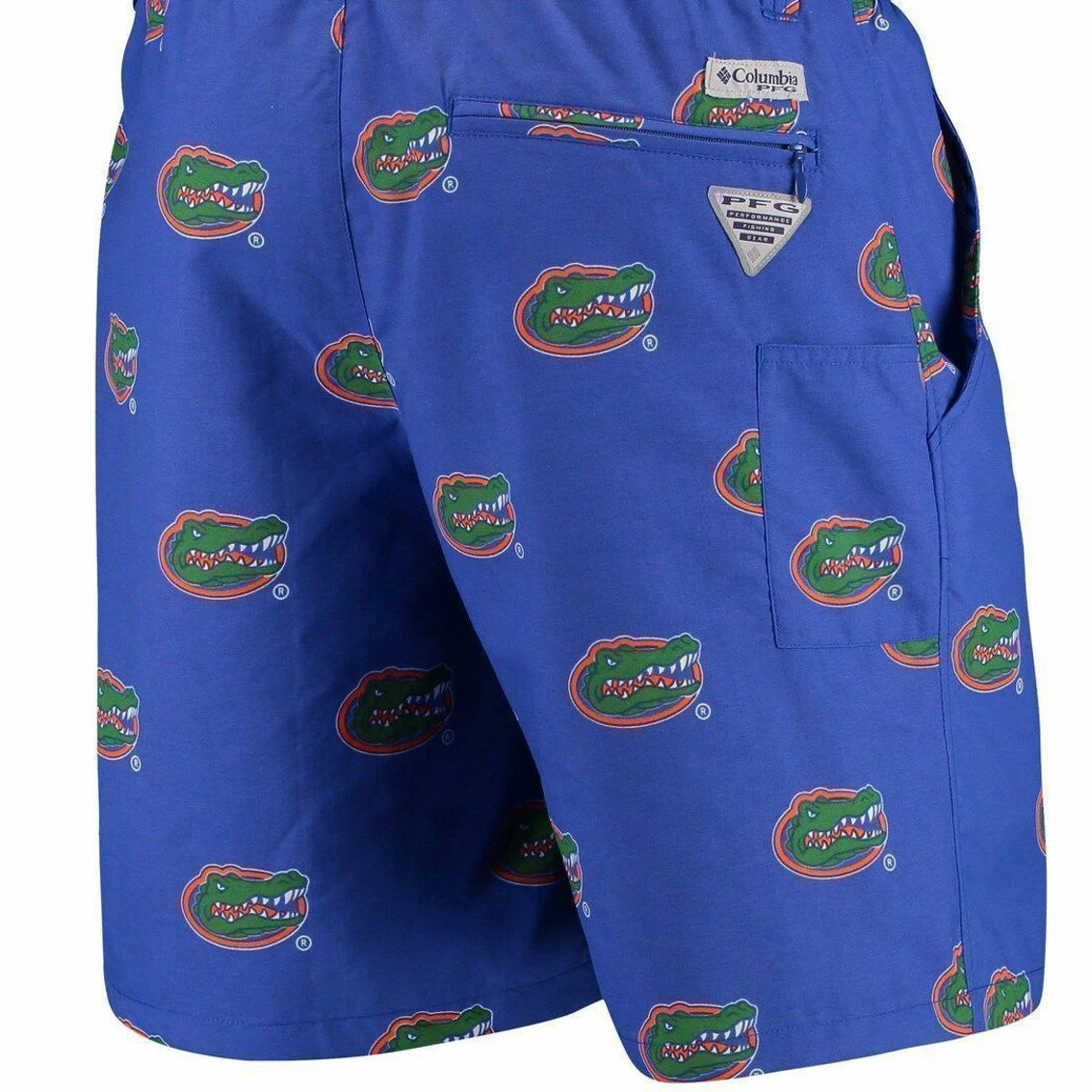 Columbia PFG Men's PFG Royal Florida Gators Backcast II 8" Omni-Shade Hybrid Shorts - Image 3