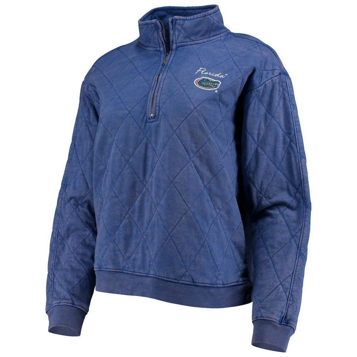 Gameday Couture Women's Royal Florida Gators Unstoppable Chic Quilted Quarter-Zip Jacket - Image 3