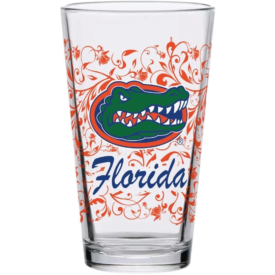 Indigo Falls Florida Gators 16oz. Floral Pint Glass