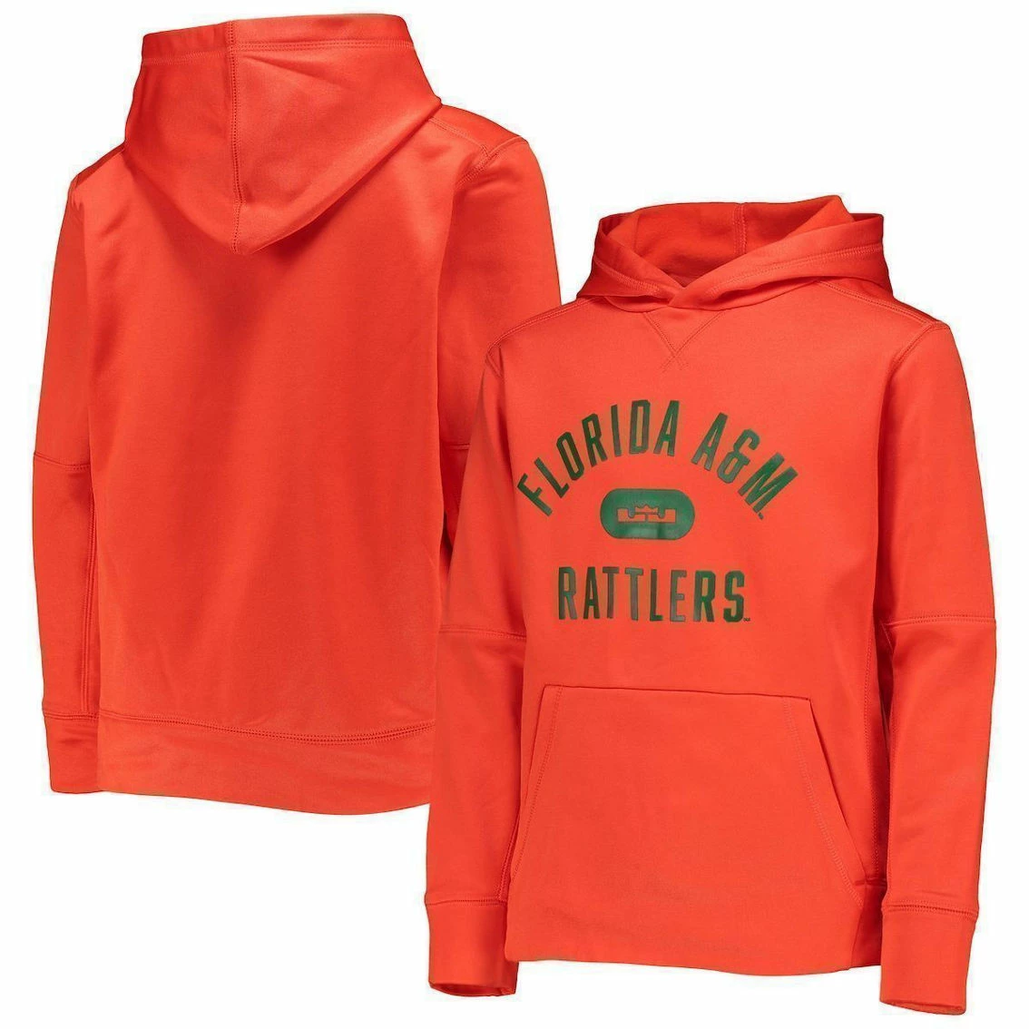 Nike X LeBron James Youth X LeBron James Orange Florida A&M Rattlers Performance Pullover Hoodie - Image 2