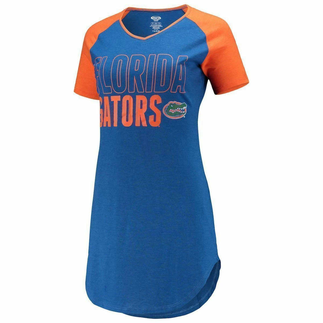 Concepts Sport Women's Royal/Orange Florida Gators Raglan V-Neck Nightshirt - Image 3