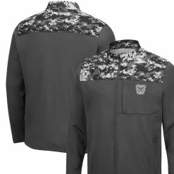 Men's Colosseum Charcoal Butler Bulldogs OHT Military Appreciation Digi Camo Full-Zip Jacket