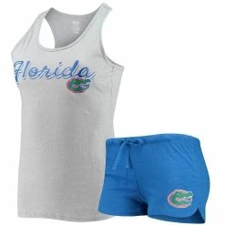 Women's Concepts Sport Heathered Gray/Royal Florida Gators Anchor Tank Top & Shorts Sleep Set