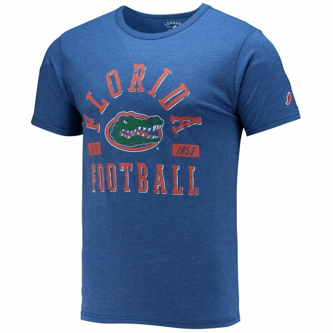 Men's League Collegiate Wear Heathered Royal Florida Gators Football Focus Victory Falls Tri-Blend T-Shirt - Image 3