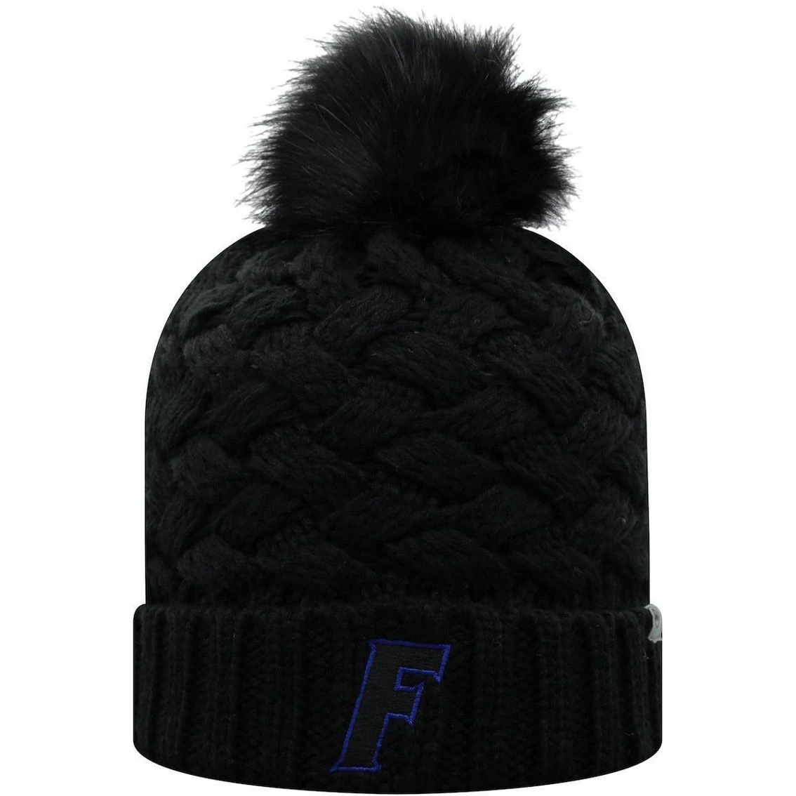 Top Of The World Women's Black Florida Gators Frankie Cuffed Knit Hat With Pom - Image 3