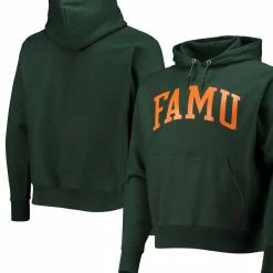 Champion Men's Green Florida A&M Rattlers Tall Arch Pullover Hoodie