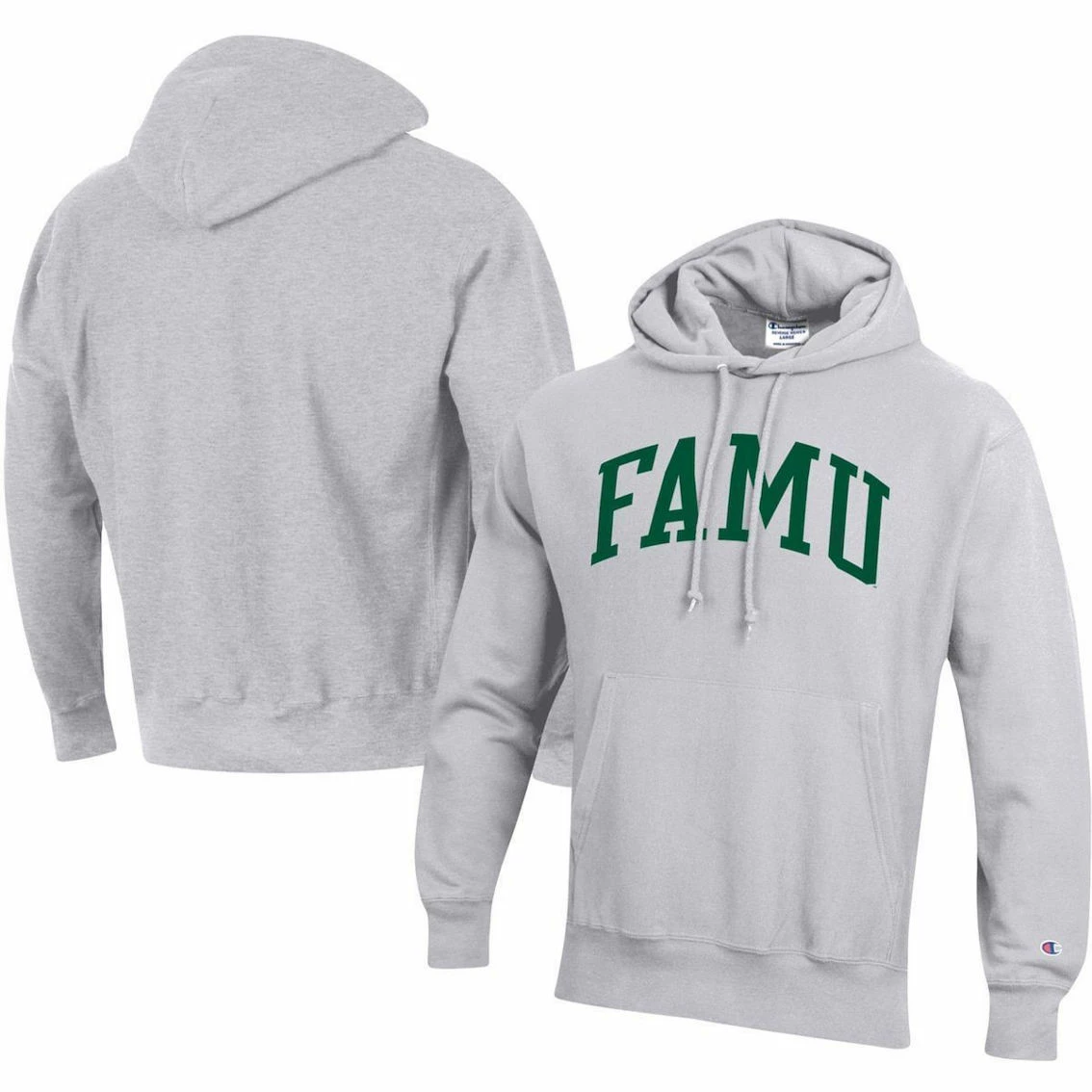 Champion Men's Gray Florida A&M Rattlers Tall Arch Pullover Hoodie - Image 2