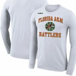 Nike X LeBron James Men's X LeBron James White Florida A&M Rattlers Collection Legend Performance Long Sleeve T-Shirt