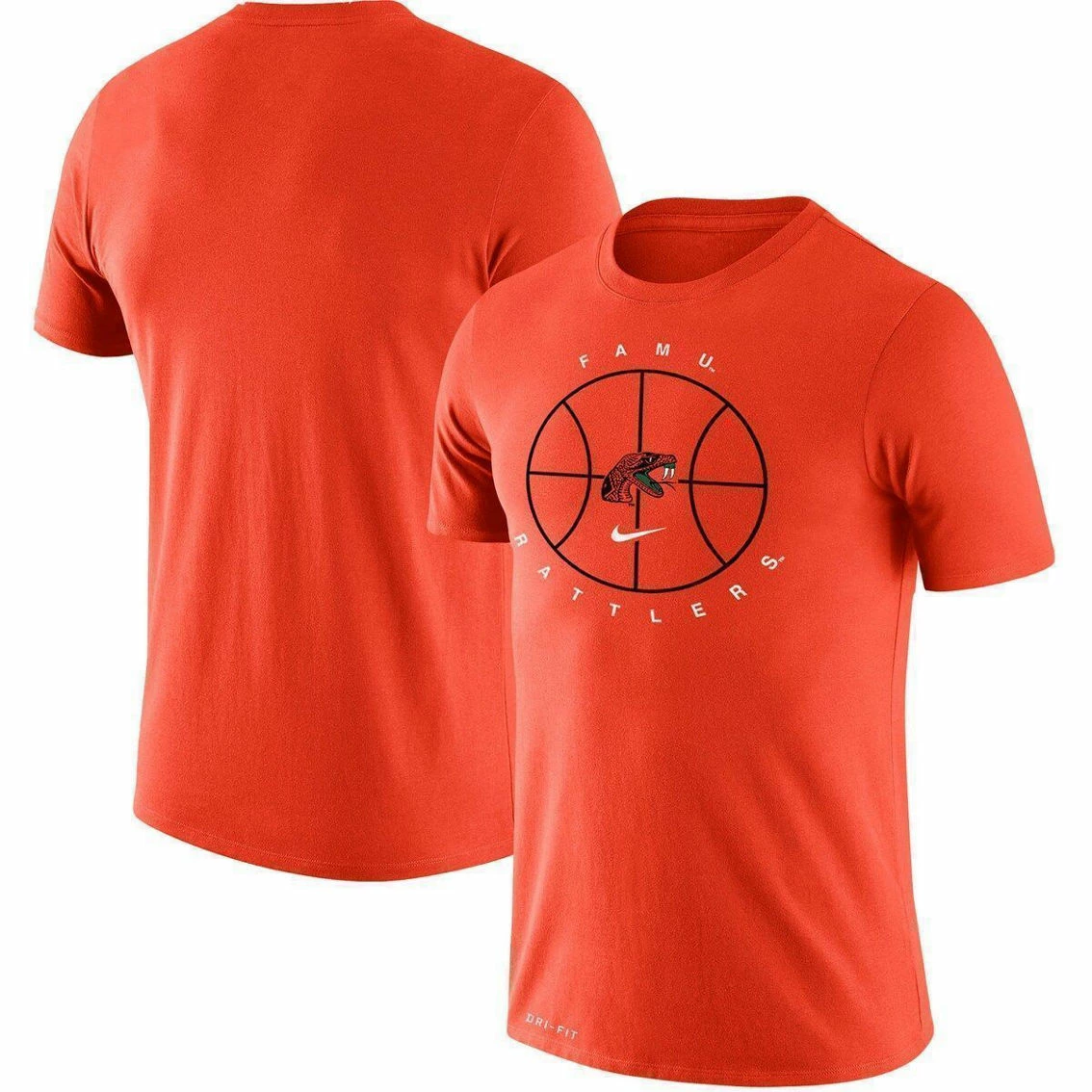Nike Men's Orange Florida A&M Rattlers Basketball Icon Legend Performance T-Shirt - Image 2