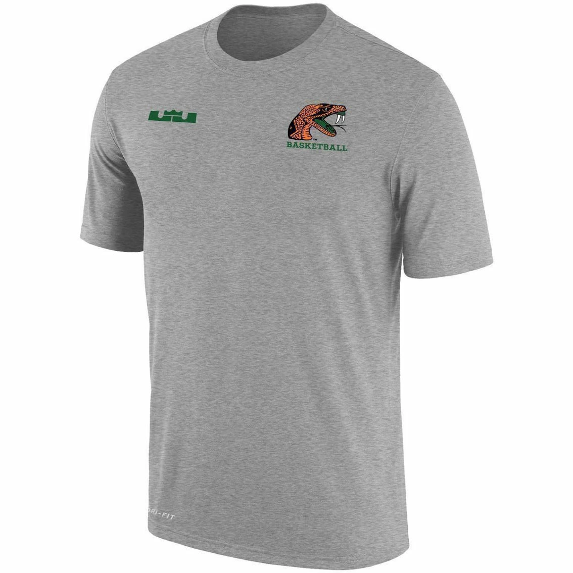 Nike X LeBron James Men's X LeBron James Gray Florida A&M Rattlers Collection Performance T-Shirt - Image 3