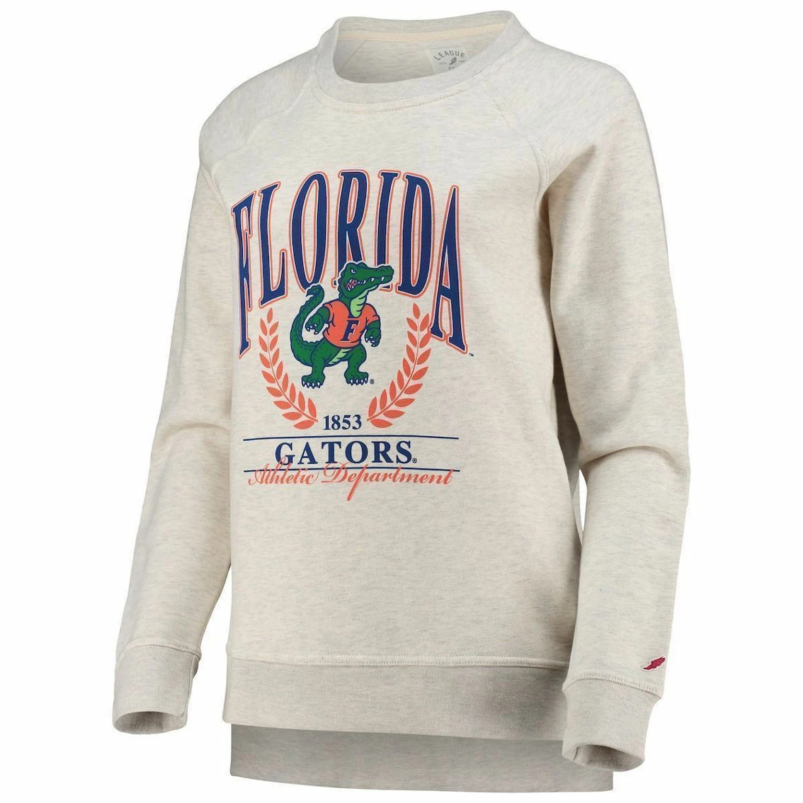 Women's League Collegiate Wear Oatmeal Florida Gators Academy Raglan Pullover Sweatshirt - Image 3