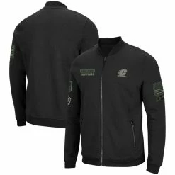 Colosseum Men's Black Cent. Michigan Chippewas OHT Military Appreciation High-Speed Bomber Full-Zip Jacket
