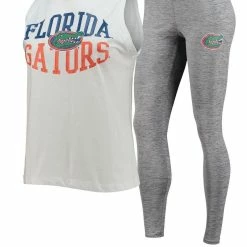 Concepts Sport Women's Charcoal/White Florida Gators Tank Top & Leggings Sleep Set