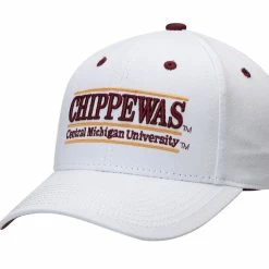 The Game Men's White Cent. Michigan Chippewas Classic Bar Structured Adjustable Hat