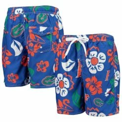 Wes & Willy Youth Royal Florida Gators Floral Volley Swim Trunks