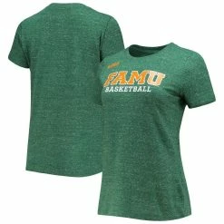 Women's Nike X LeBron James Heathered Green Florida A&M Rattlers Basketball Varsity T-Shirt