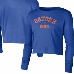 Nike Women's Royal Florida Gators Est. Cropped Long Sleeve T-Shirt