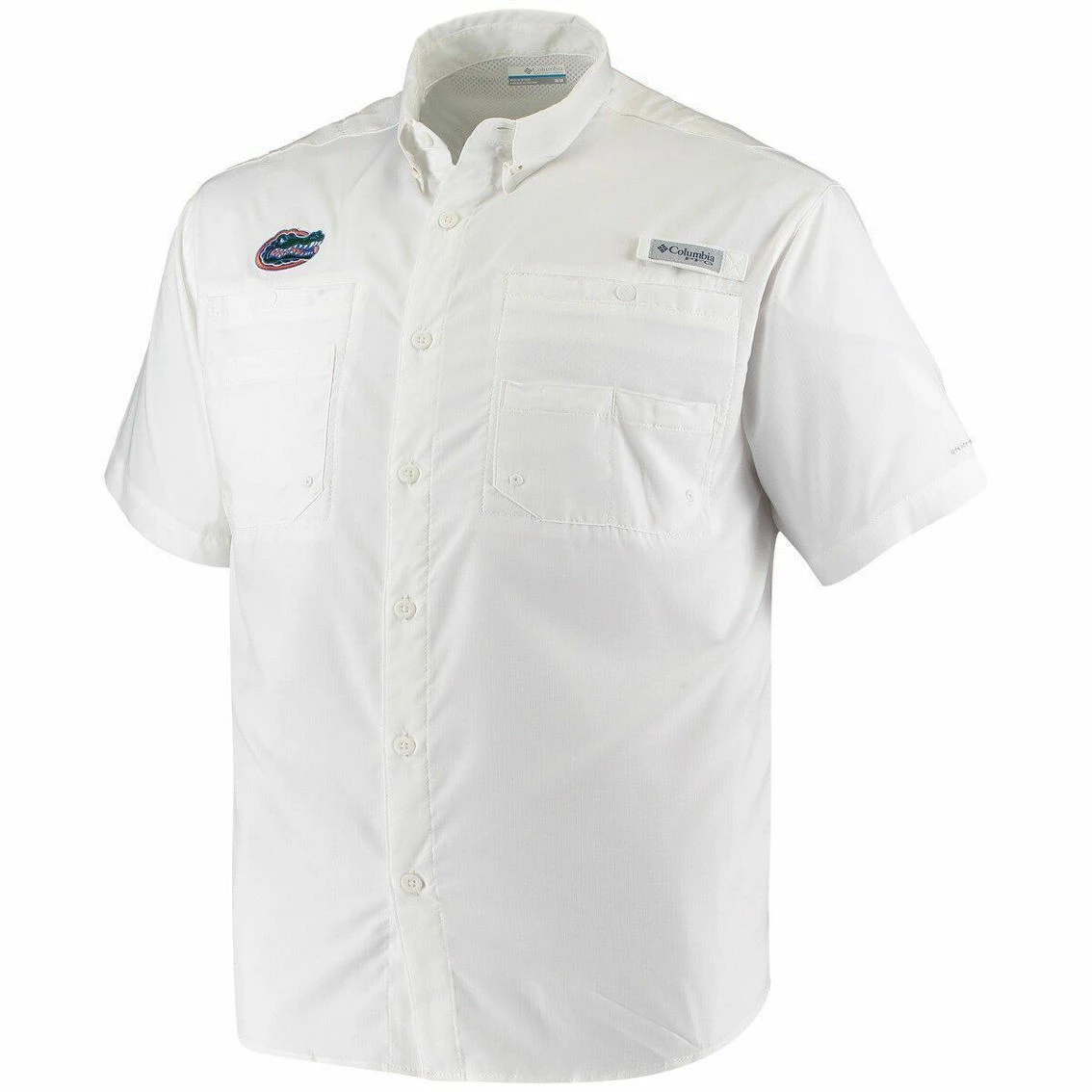 Columbia PFG Men's PFG White Florida Gators Tamiami Omni-Shade Button-Down Shirt - Image 3