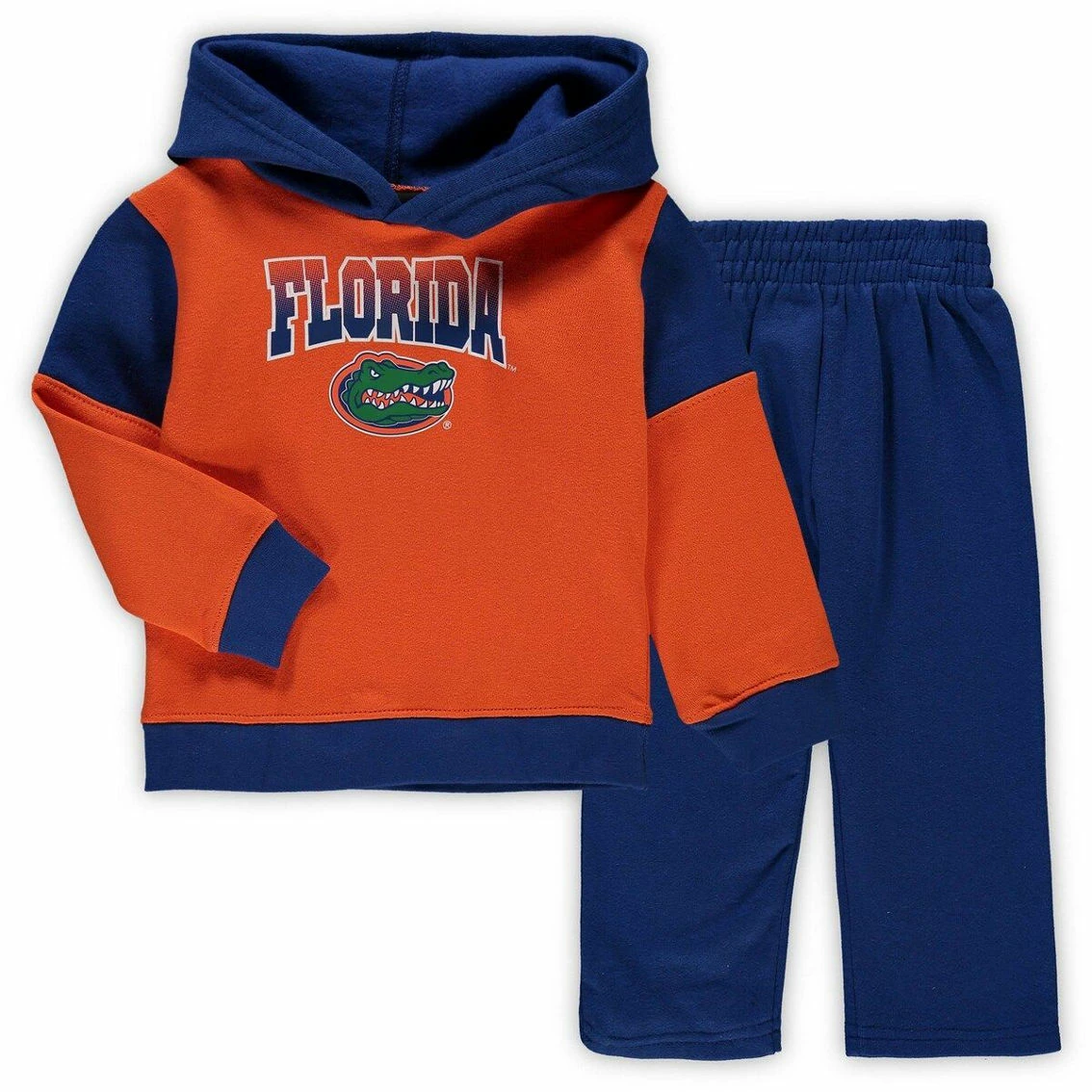 Outerstuff Infant Orange/Royal Florida Gators Sideline Pullover Hoodie & Pants Set - Image 2