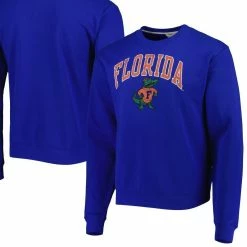 League Collegiate Wear Men's Royal Florida Gators 1965 Arch Essential Fleece Pullover Sweatshirt