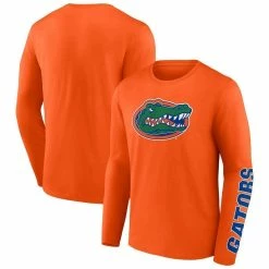 Fanatics Branded Men's Orange Florida Gators Double Time 2-Hit Long Sleeve T-Shirt