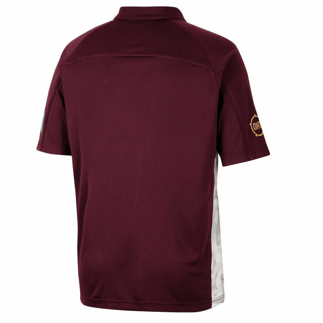 Colosseum Men's Maroon Cent. Michigan Chippewas OHT Military Appreciation Snow Camo Polo - Image 4