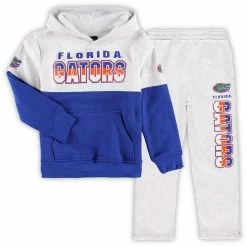 Outerstuff Preschool Heather Gray/Royal Florida Gators Playmaker Pullover Hoodie & Pants Set