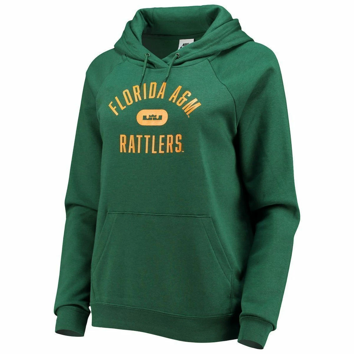 Nike X LeBron James Women's X LeBron James Green Florida A&M Rattlers Pillbox Varsity Raglan Pullover Hoodie - Image 3