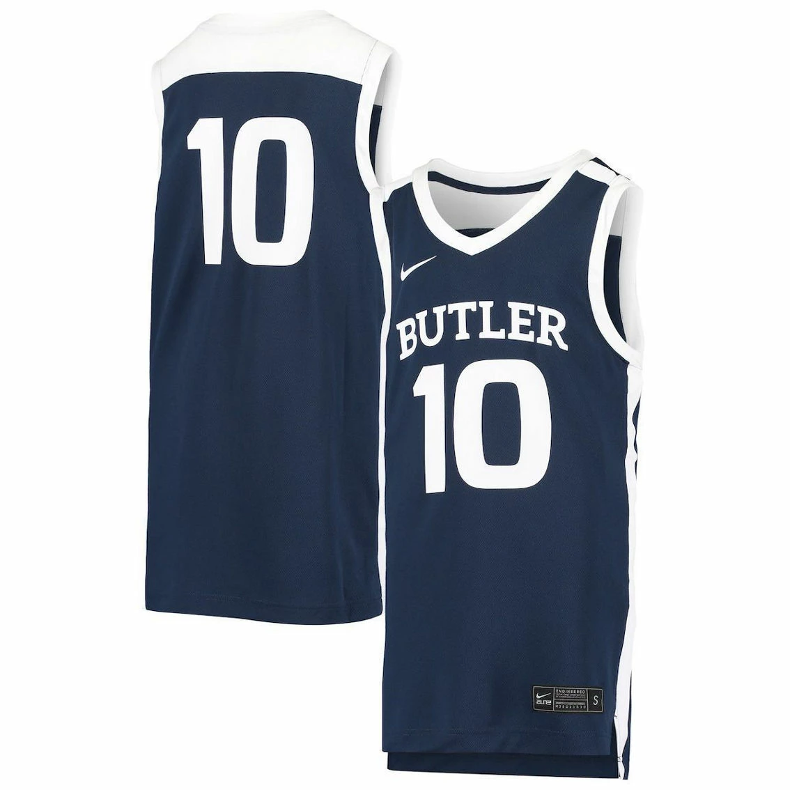 Nike Youth #10 Navy Butler Bulldogs Team Replica Basketball Jersey - Image 2